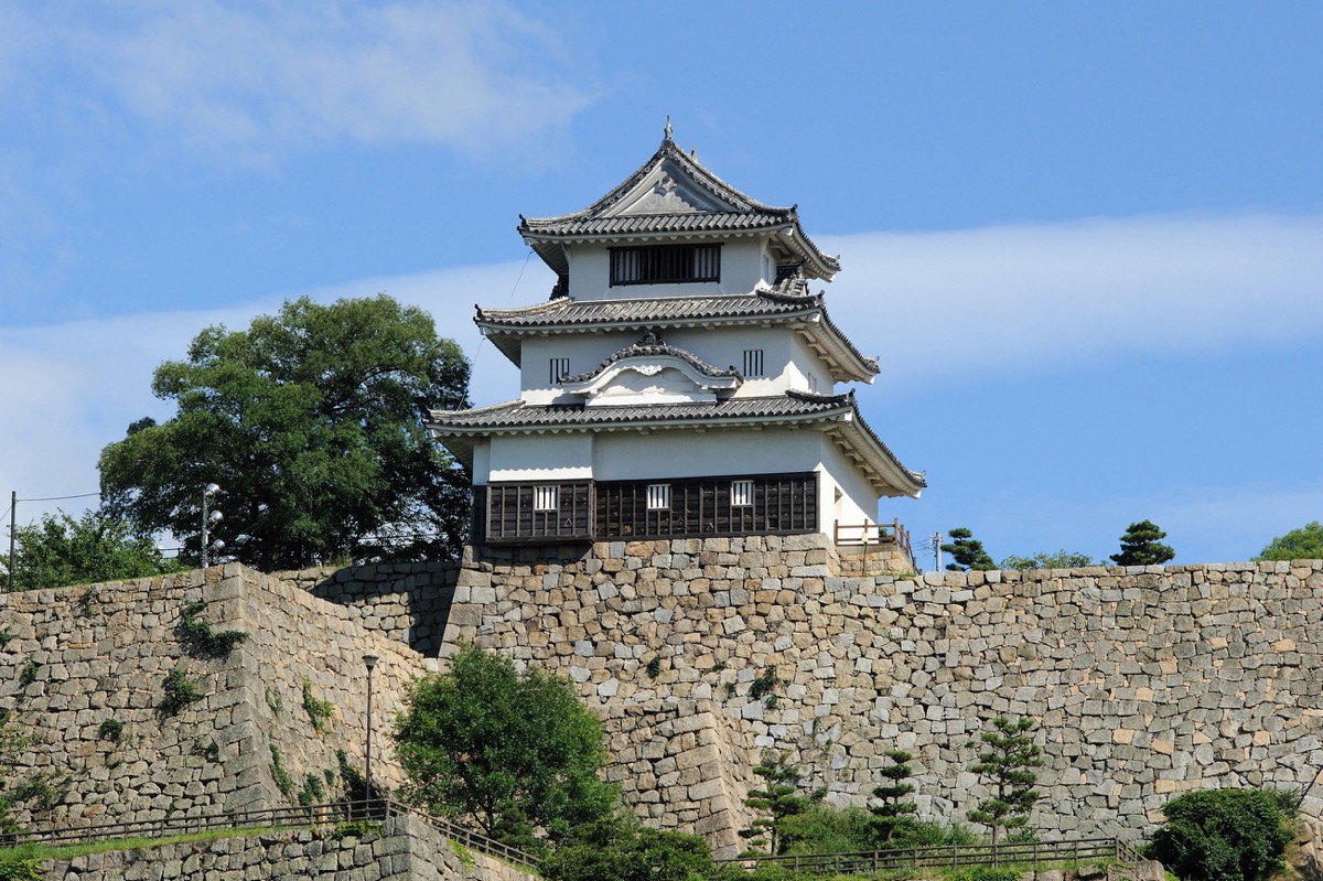 写真10：高石垣の上に建つ天守