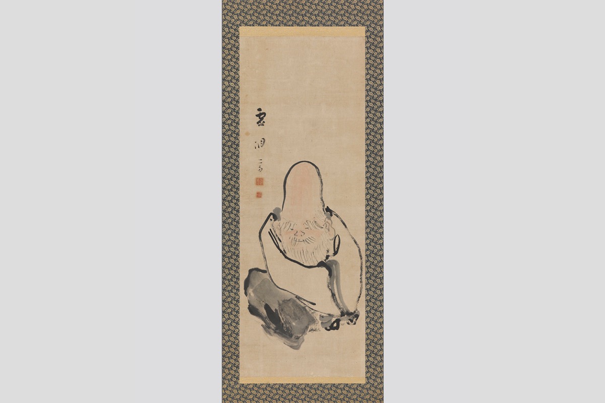 写真03：紙本淡彩寿老人図